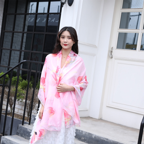圍巾圖片——真絲圍巾，真絲絲巾，圍巾定制
