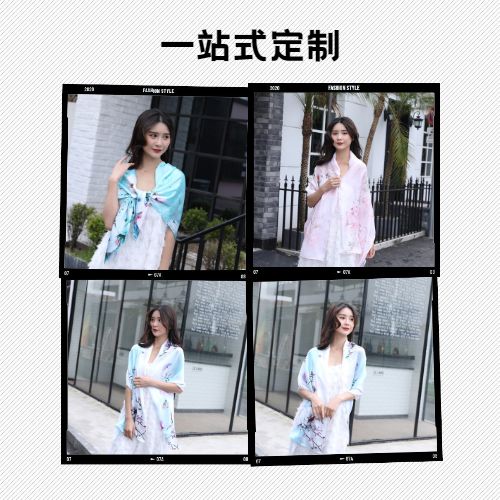 定制絲巾——真絲圍巾，真絲絲巾，圍巾定制